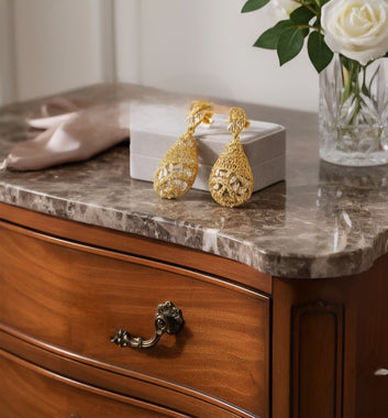 Zirconia Jewel One Gold Earrings | Elegant Sparkling Statement Jewelry