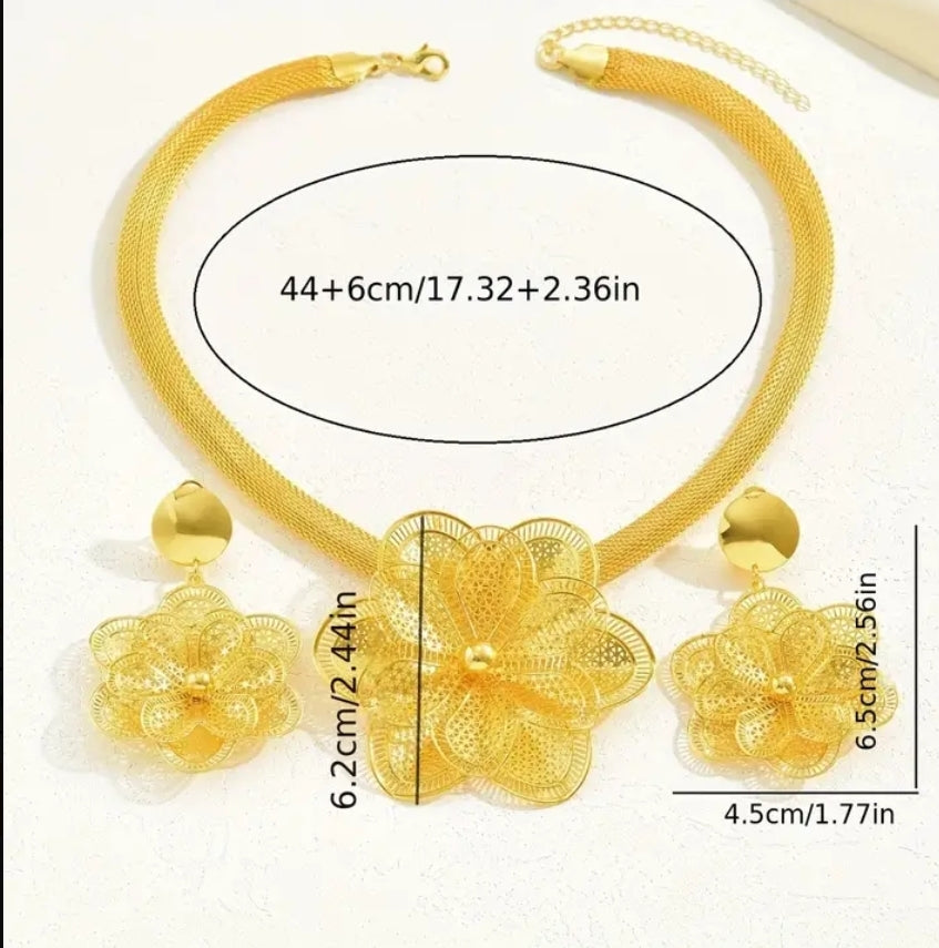 Bosede Gold flower set image 4