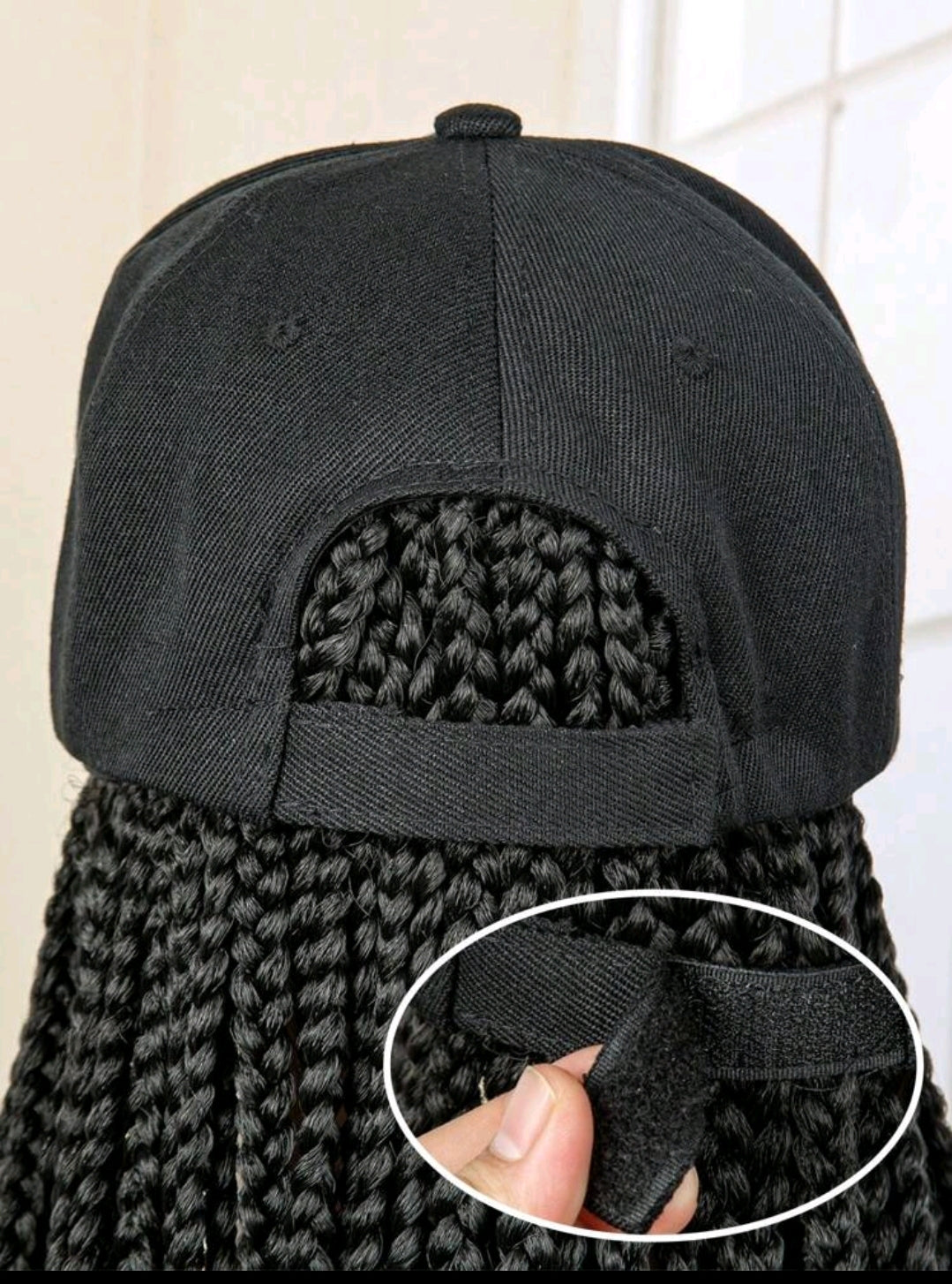 Long Braided Synthetic  Wig Hat  image 3
