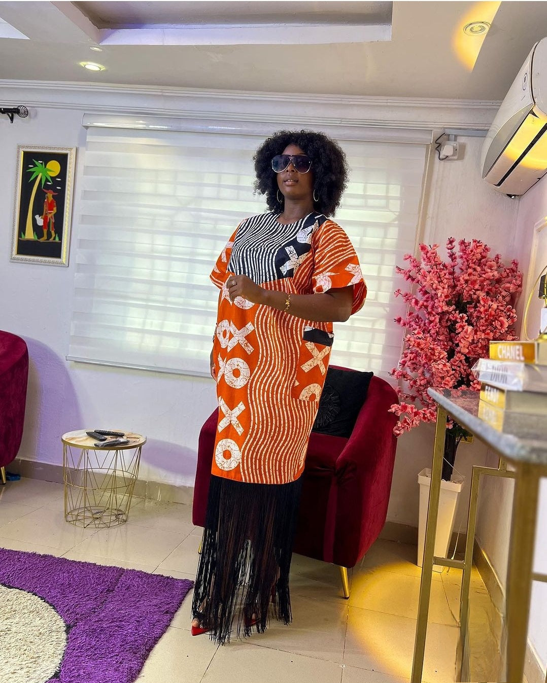 Ibukun Fringe African Print Dress image 1