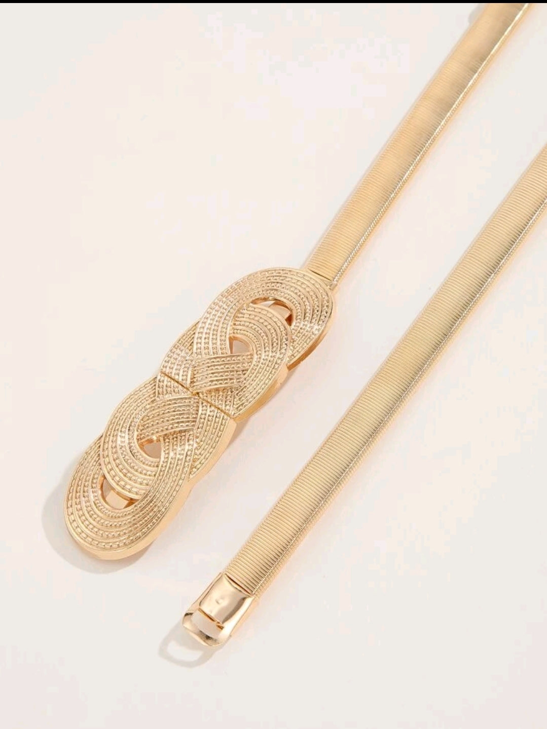 Gold Twist Stretchy Waist Lace Belts for Women In USA image 2