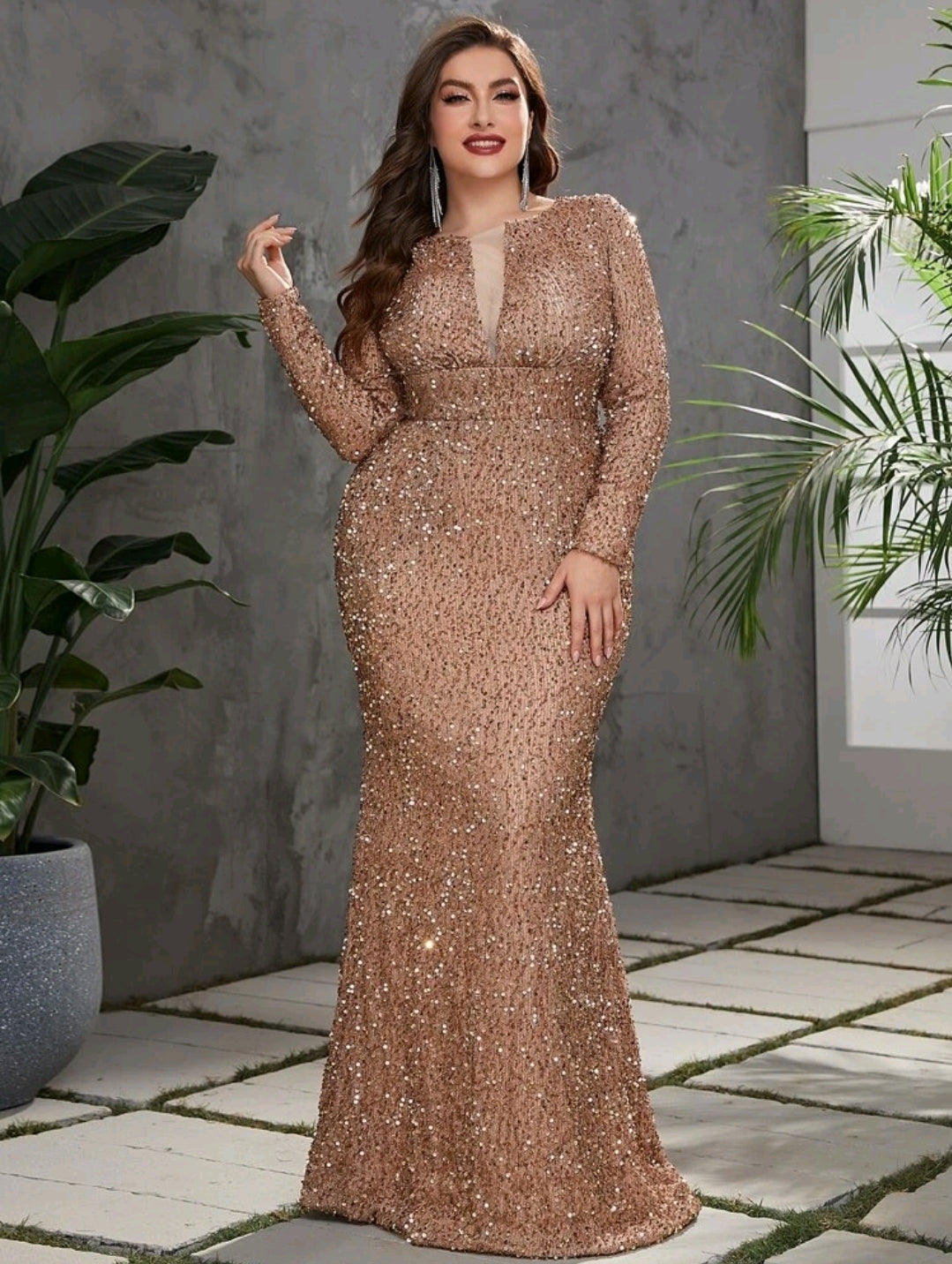 Knot Back Tie Sequin Dress  image 4
