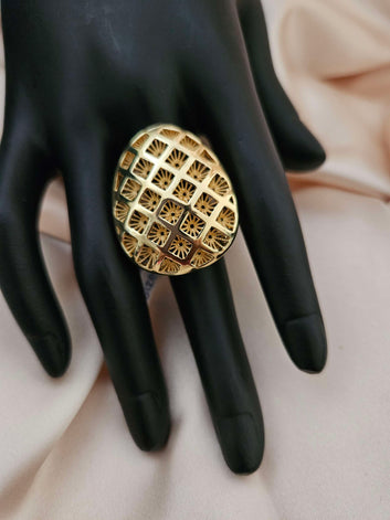 Golden Mosaic Majesty Ring