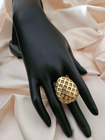  Golden Mosaic Majesty Ring image 0