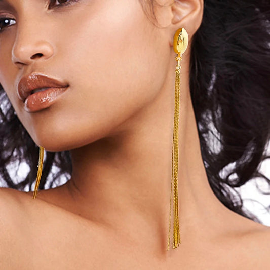 Olaide Golden Tassle Earring