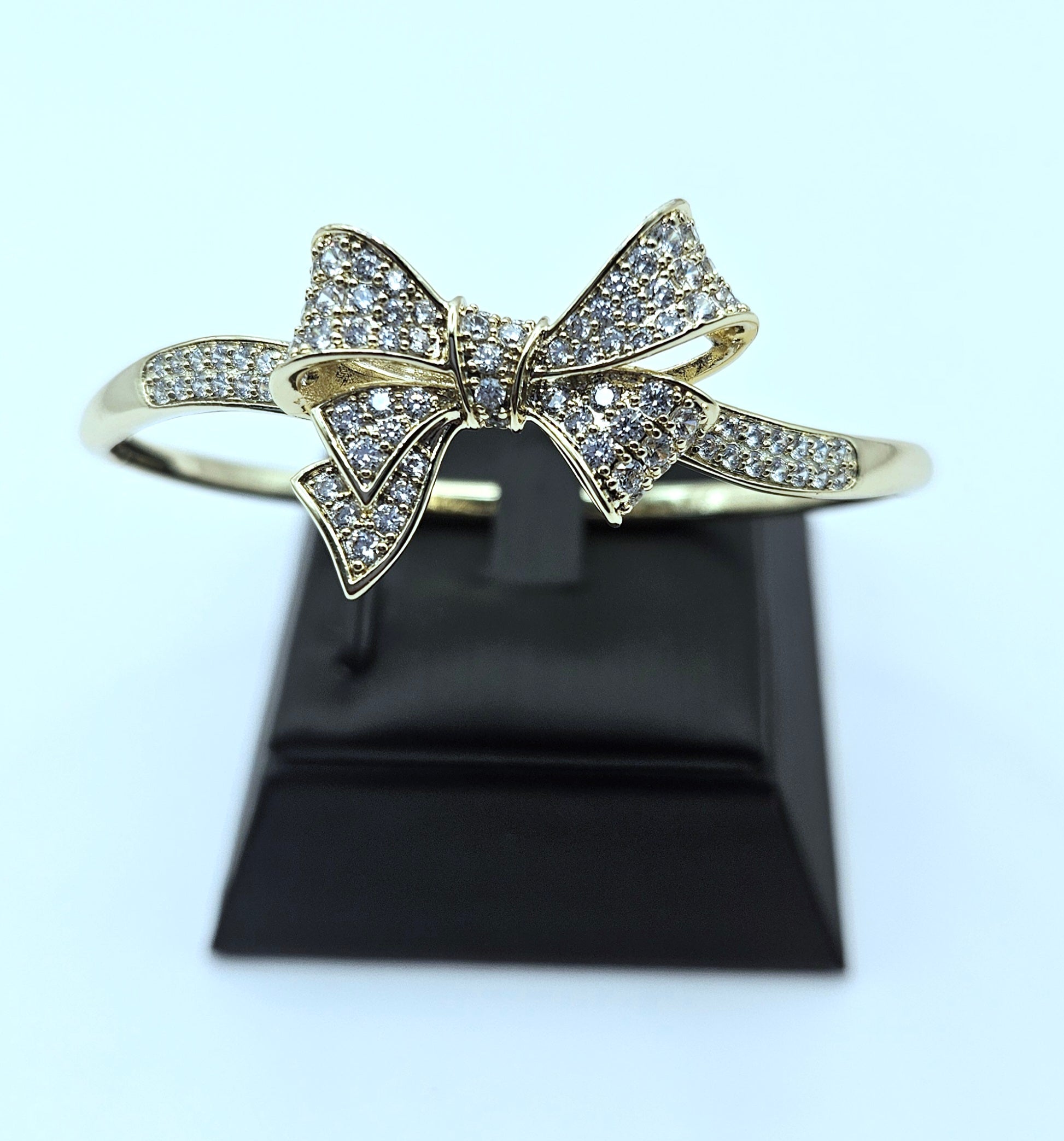 Golden Rhinestone Butterfly Bangle  image 6