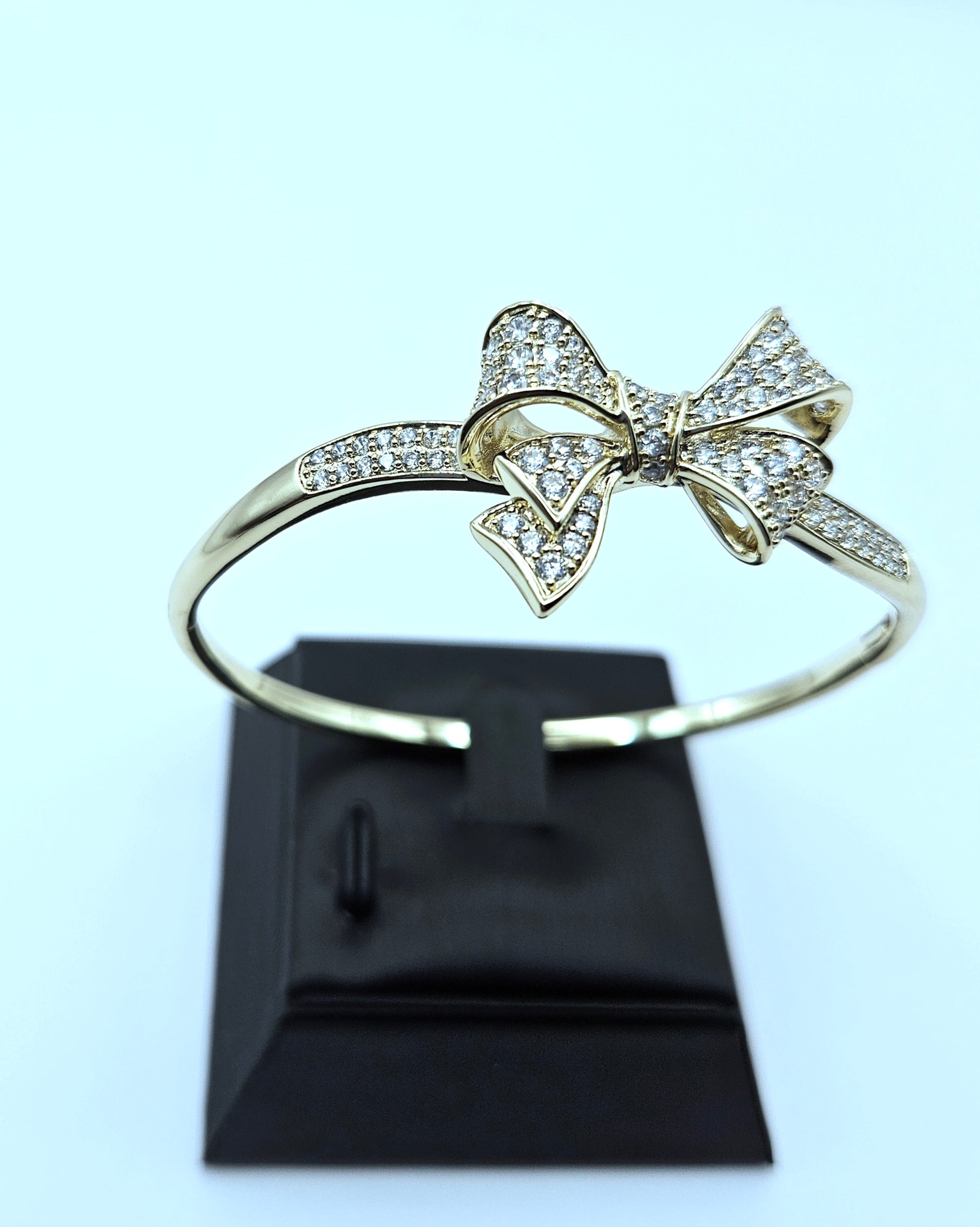 Golden Rhinestone Butterfly Bangle  image 1