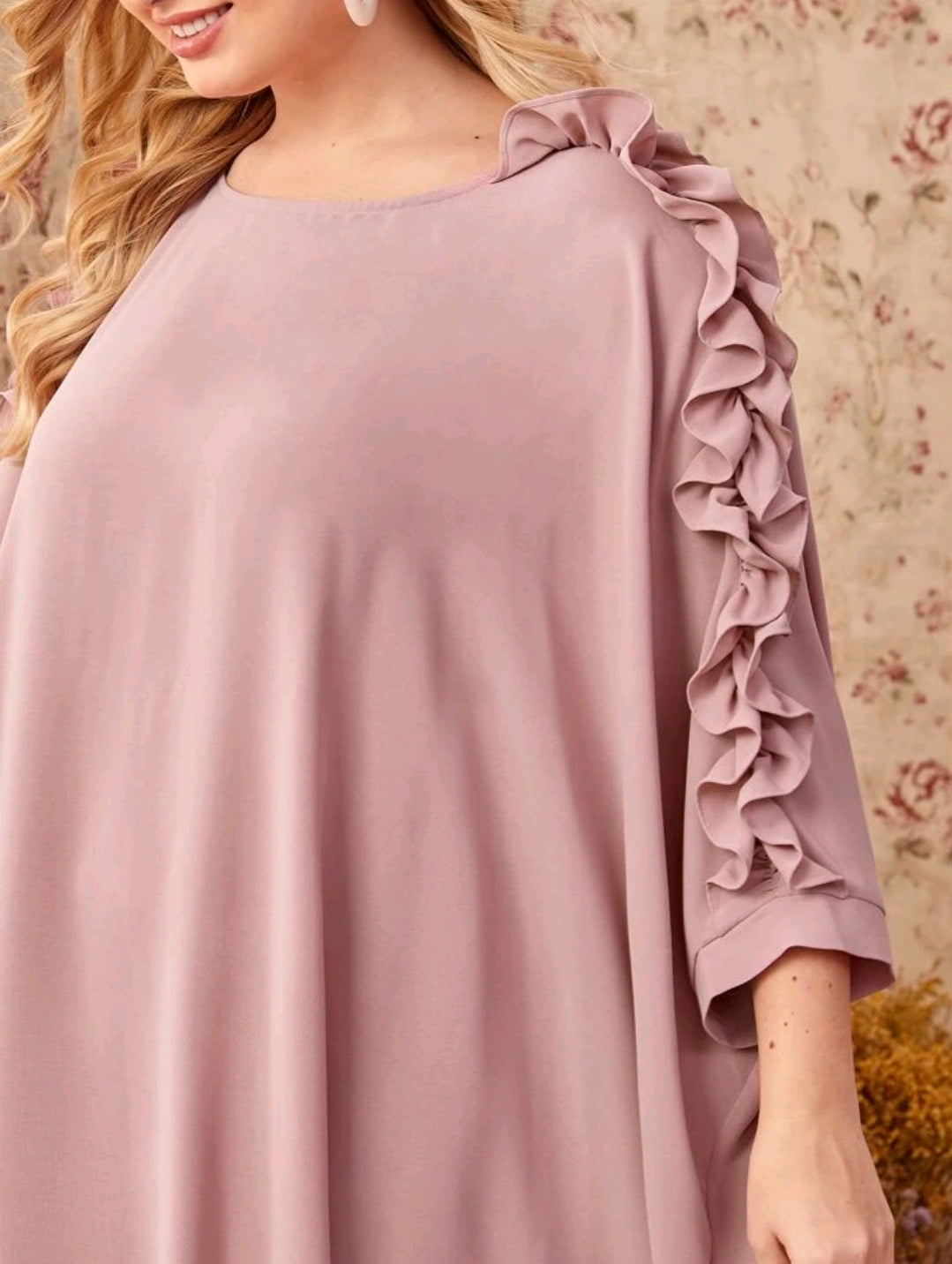 Pink Ruffle Maxi Dress image 3
