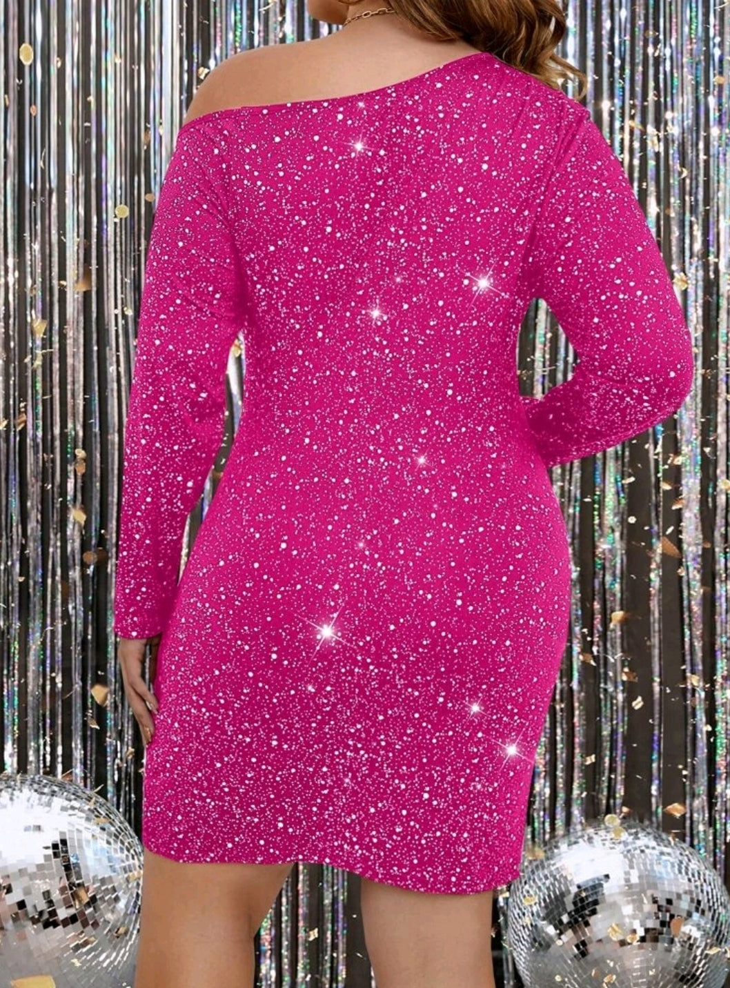 Hot Pink Glitter Dress  image 2