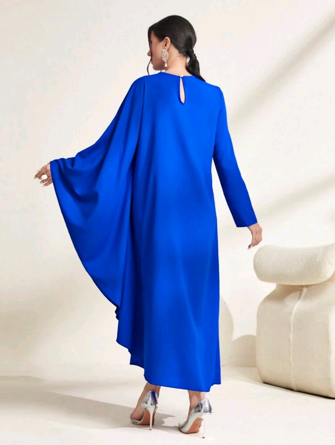 Royal Blue Kaftan with Batwing sleeve  image 1