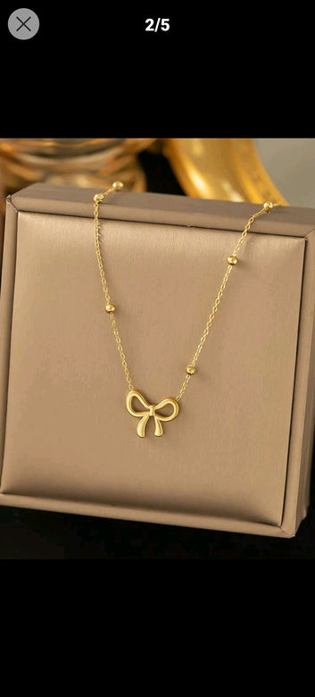 Gilded Butterfly Minimalist Waterproof Necklace & Bracelet Set