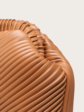 Glamorous Ruched Brown Bag