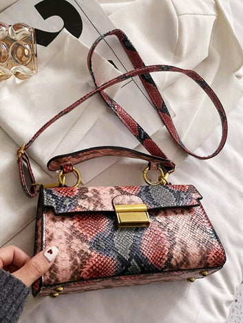 Luxury Snake Print Versatile Shoulder Crossbag