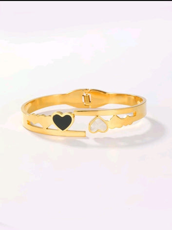 Stainless Steel Heart Bangle