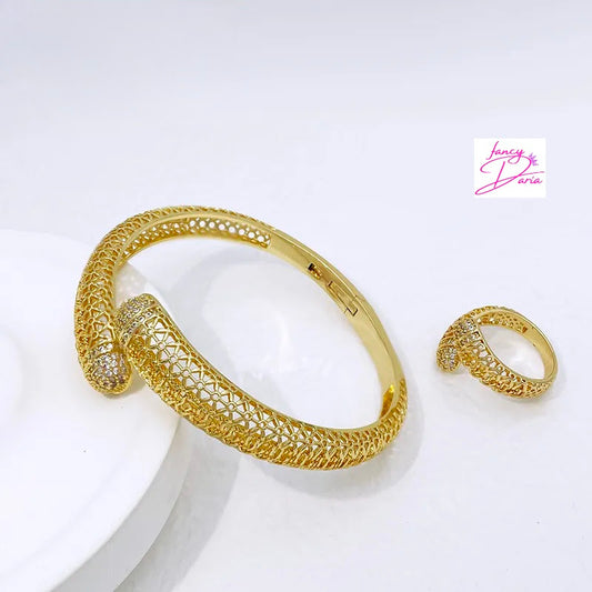 Kimmy Unique Bangle Ring Jewelry Sets