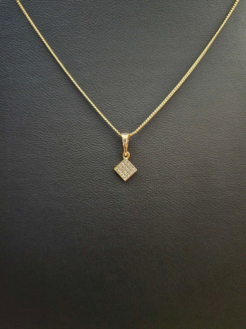 Modern Square Pendant Necklace