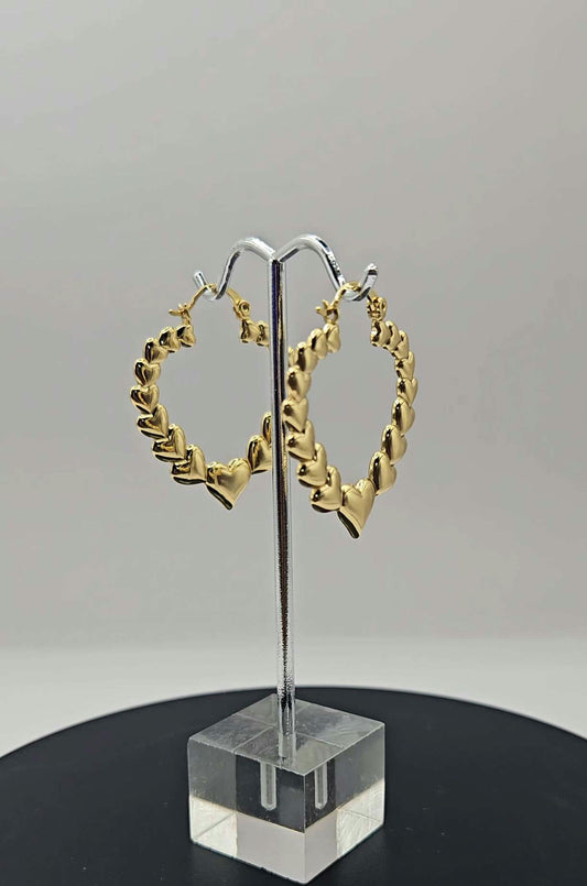 Heart Twist Hoop Earrings