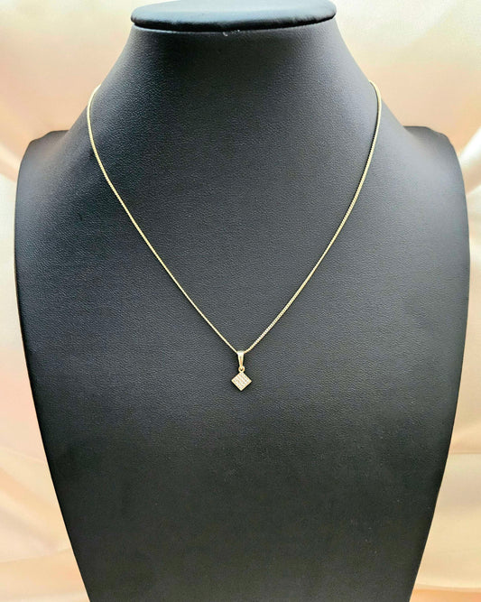 Modern Square Pendant Necklace
