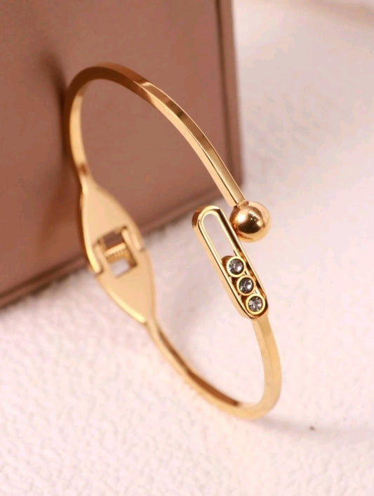 Rhinestone Decor Bangle