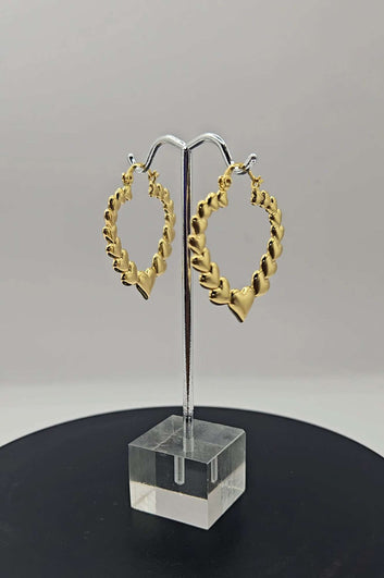 Heart Twist Hoop Earrings
