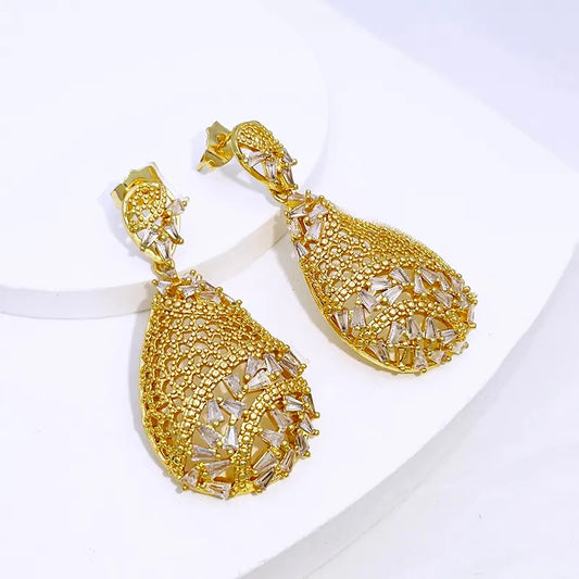 Zirconia Jewel One Gold Earrings Design 5