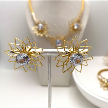 Gold Plated Gemstone Jewelry Set