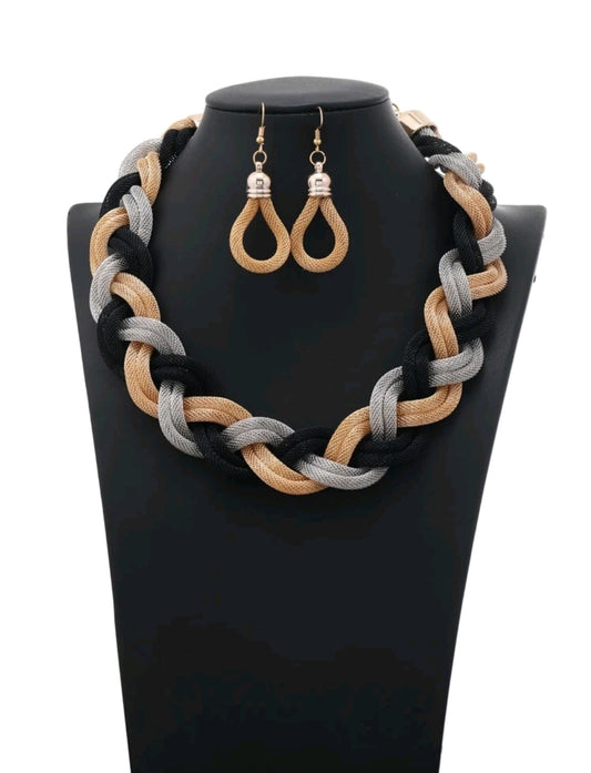 Boho Weave Color Block 2pcs Set