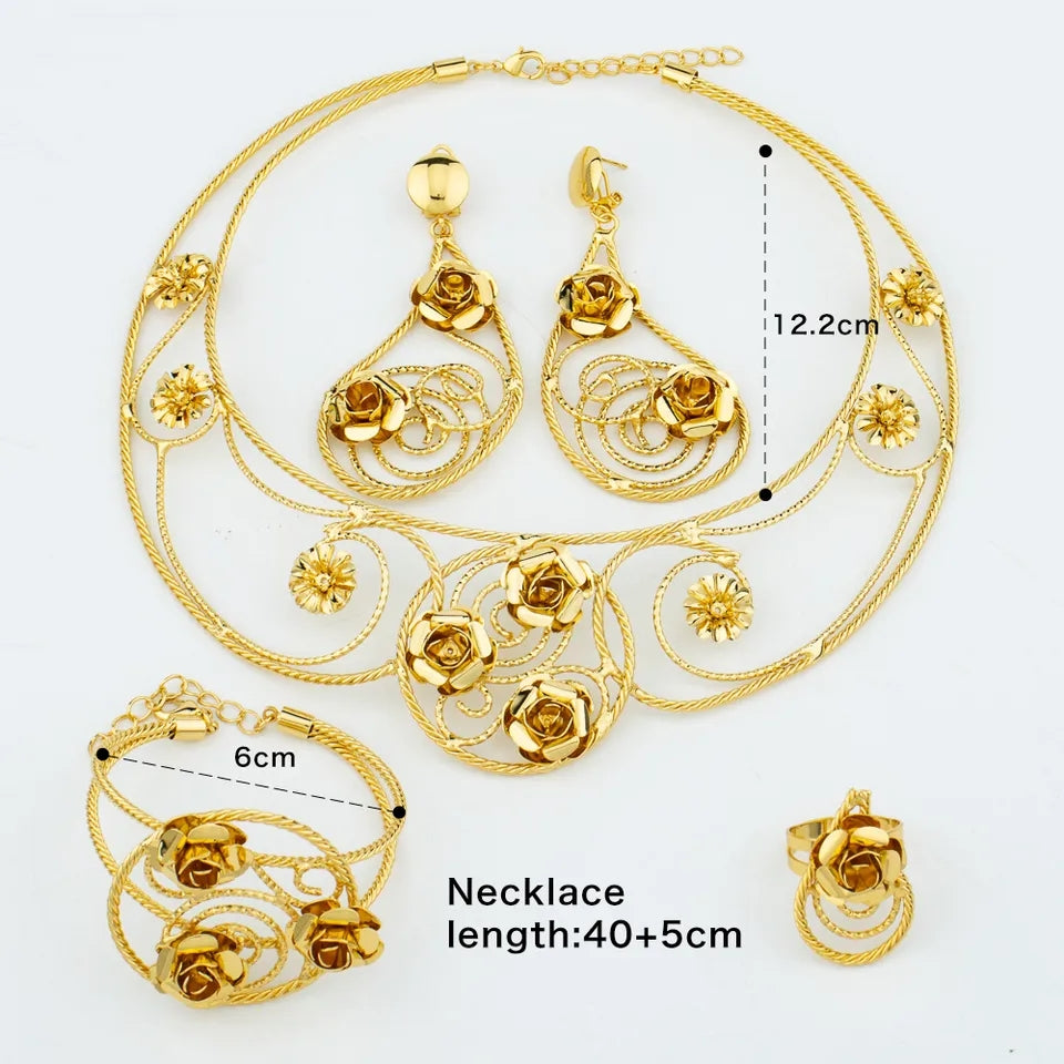 Rings, necklace, bracelet and earrings, rings, necklace, bracelet and earrings.