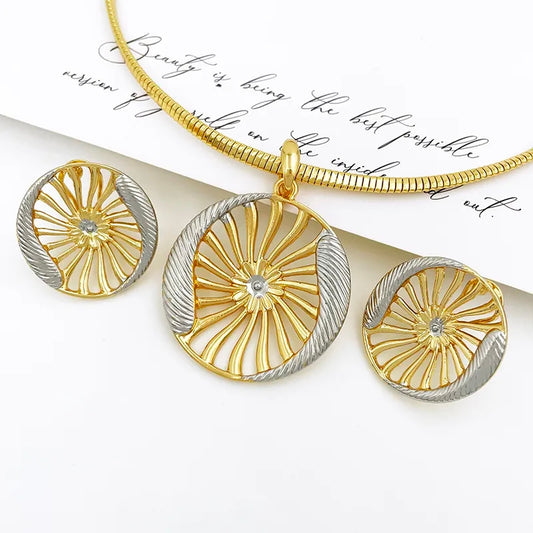 Motayo Two-tone Gold Plated Set