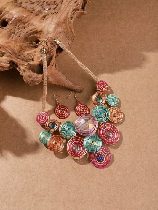 Boho Multicolor Costume Jewelry Set