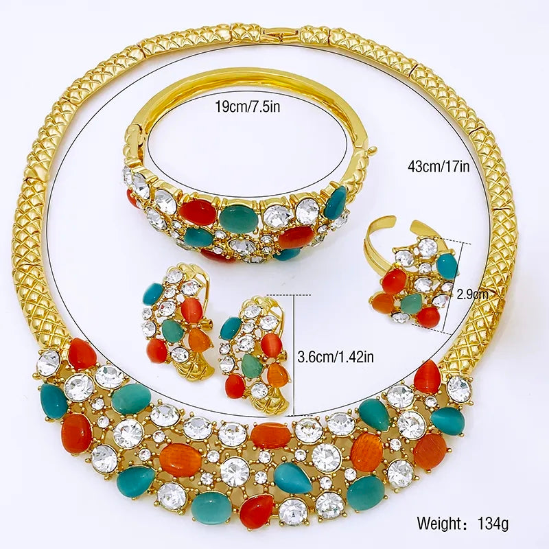Rings, necklace, bracelet and earrings, rings, necklace, bracelet and earrings.