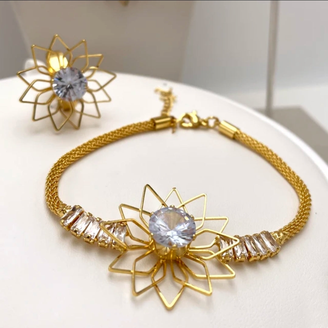 Rings, necklace, bracelet and earrings, rings, necklace, bracelet and earrings.