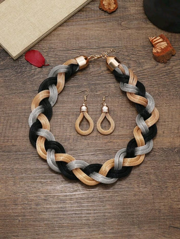 Boho Weave Color Block 2pcs Set