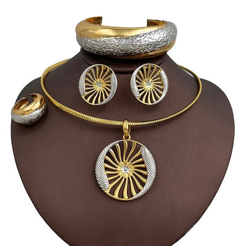 Motayo Two-tone Gold Plated Set