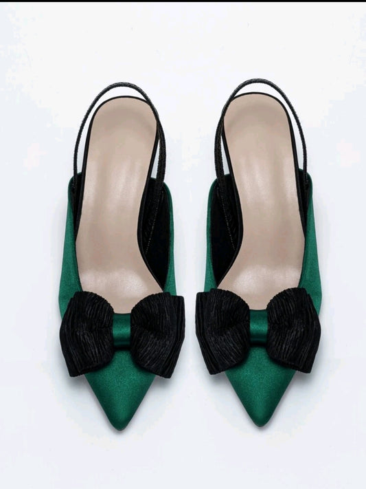 Multicolor Slingback Pumps
