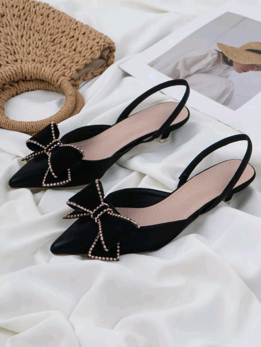 Classy Rhinestone Slingback Pumps