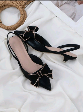 Classy Rhinestone Slingback Pumps