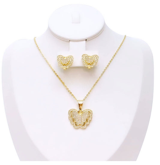Golden Heart Charm Set