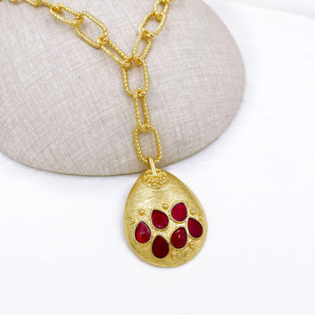 Adunni Elegance 18k Gold Plated Jewelry Set – Necklace, Earrings, Bracelet & Ring with Gemstones