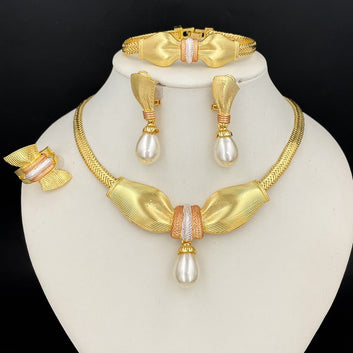 Adunola Gold Plated Wedding Jewelry Set