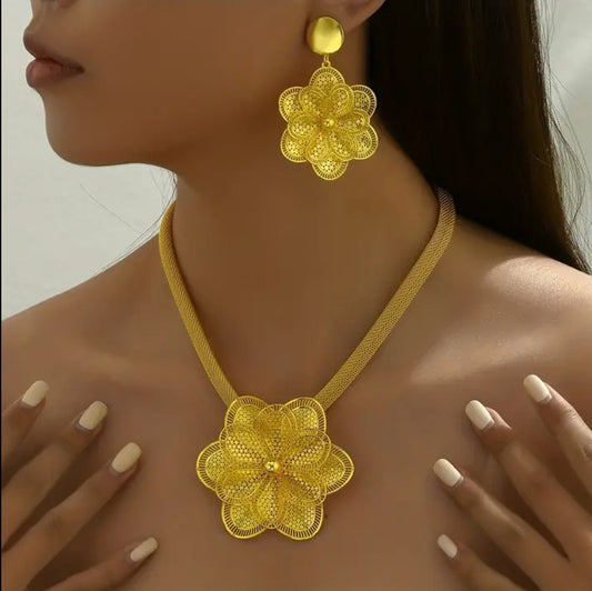 Bosede Gold flower set