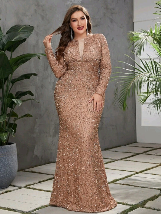 Knot Back Tie Sequin Dress