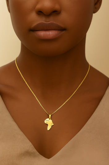 Golden Continent Necklace – Gold-Plated Minimalist Necklace