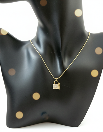 Enchanted Lock & Key Necklace | Gold-Plated Pendant for Women