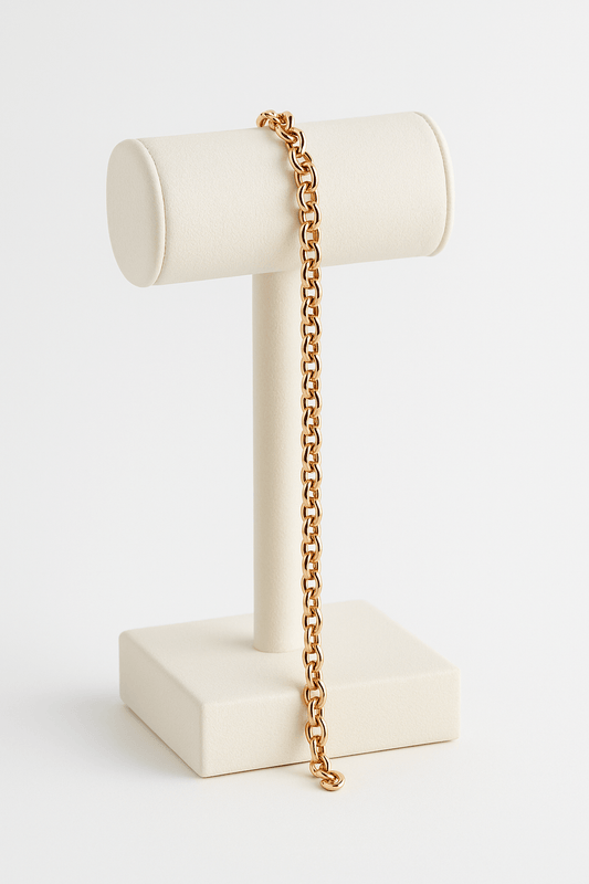 Golden Halo Link Bracelet – 18K Gold-Plated Minimalist Chain Bracelet