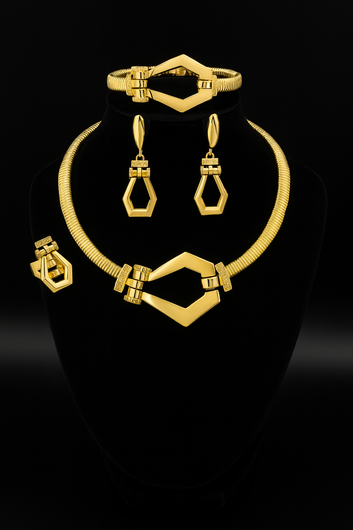 Olanma 18k Gold Plated Grace Jewelry Set